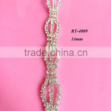 Factory price DIY rhinestone trim for bridal sash wedding sash Wedding belt for garment accessary (RT-4009)