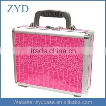 Ladies Hard Pistol Gun Storage Case Aluminum + Alligator PVC Handgun Bag ZYD-HZMgc017