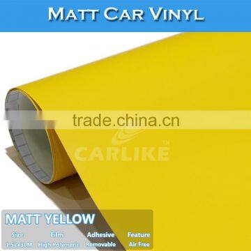 5FTx98FT Wholesale Matt Yellow Color Foil Car Wrapping Film