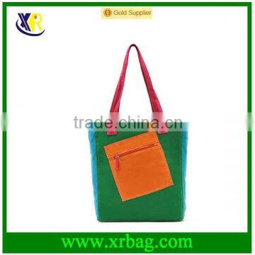 New women promotional canvas beach tote bag