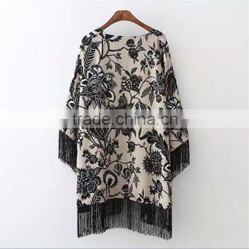 Summer Fashion Beachwear With Fringes Free Size Turkish Kaftan photo-2