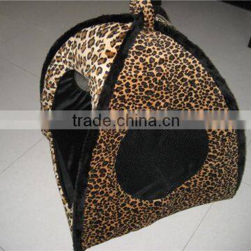 New develop leopard pet sleeping tent house for dog and cats