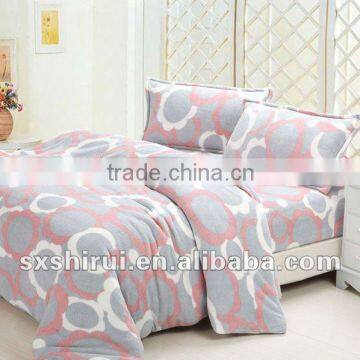 4pcs Coral fleece bedsheet set for double bed