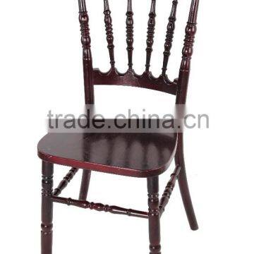 darkbrown party hotel wedding banquet rental wood napoleon chair