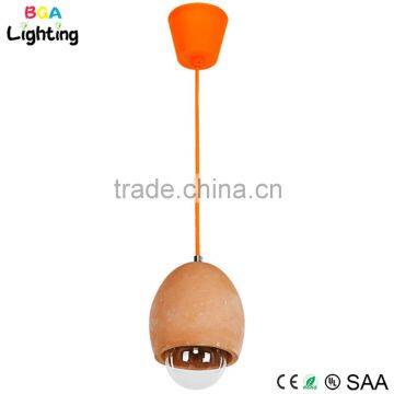 Plastic canopy unique pendant lights with concrete lamps shade