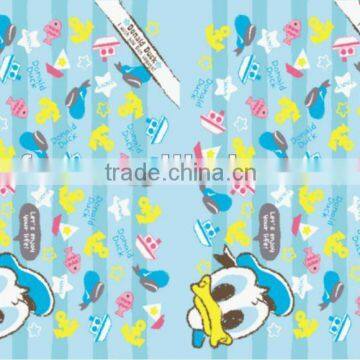 super soft donald duck print coral fleece fabric
