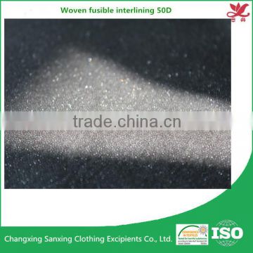 Woven interilning fabric 50D fusible interlining warp knitting interlining fusing for men's suit