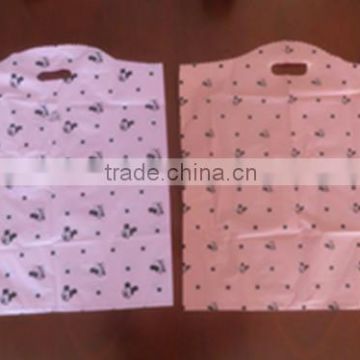 customized logo printed die cut plastic garment bags for clothes