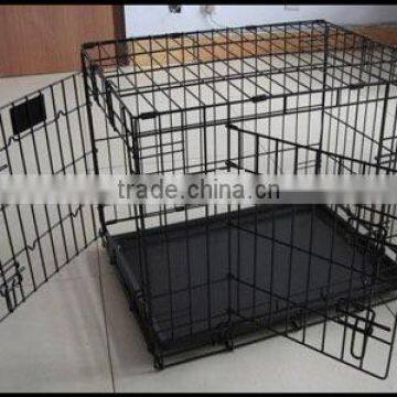 metal dog cage with two doors DCG01