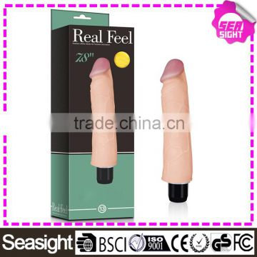 waterproof Multi speed Reusable PVC artificial penis vibrator