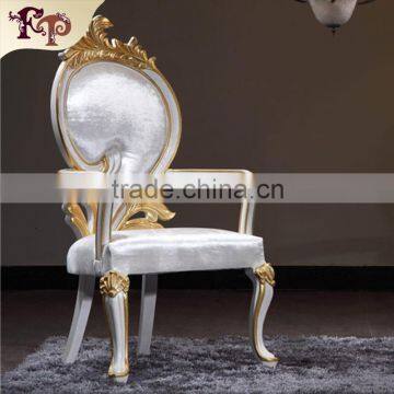 Luxury hand carved baroque armchair Promotional Restaurant Chair /Rattan ASH Wood Dining Armchair/Chinese Dining Chair                        
                                                Quality Choice