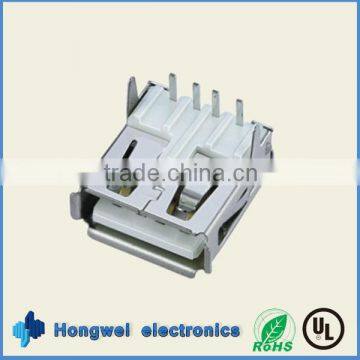 T straight DIP 4 pin USB 2.0 A/F connector UL ROHS CE connectors