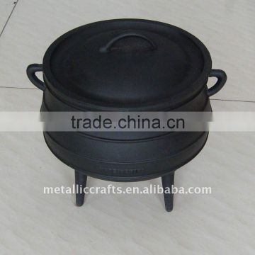 cast iron 10# cast iron black three legged potjie pot