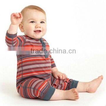 davebella 2013 autumn new arrival 100% cotton striped baby rompers for boy babi clothes DB177                        
                                                Quality Choice