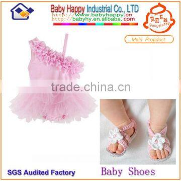 China new arrival hot selling baby dress designs with baby shoes