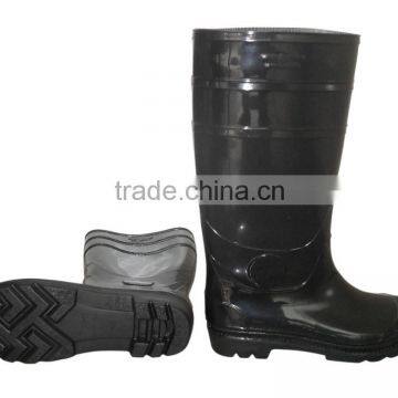 black pvc rain boots without steel toe,wellington boots,rain shoes