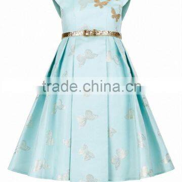 Popular long plus size girl dress off-shoulder blue denim new model girl dress beaded In-Stock new model girl dress                        
                                                                                Supplier's Choice