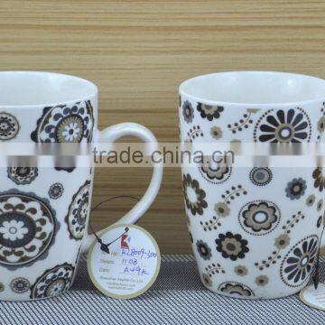 11OZ magic arrays design full decal print coffee cups, shiny surface new bone china mug, KL8009-300