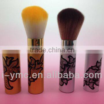 retractable powder blush brush nylon hair make up brushes