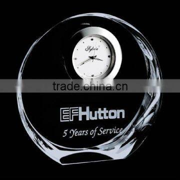 Top K9 Quality Design Crystal Clock with Customized Logo for Corporate Gifts