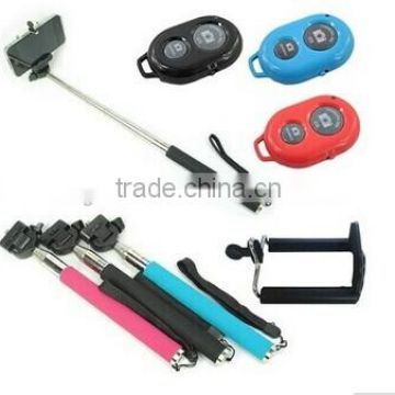 Factory Cheap Portable Self-portrait Extendable Stainless Steel Handheld Mini Monopod for Smartphone