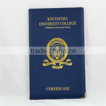 school supplies certificate holder,credential cover PU with logo customized