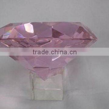 K9 Clear High quality Crystal Diamond Shape Paperweight With Base Hot Selling in China(JDZZ-023)