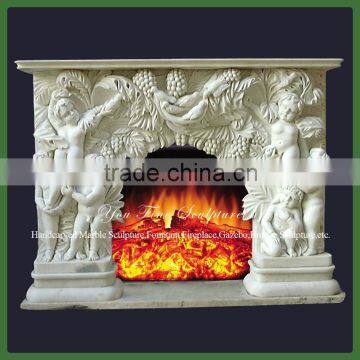 Decorative Victorian Stone Fireplace