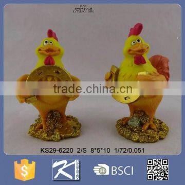 2017 hot Decorative Resin Cock & Rooster Figurine