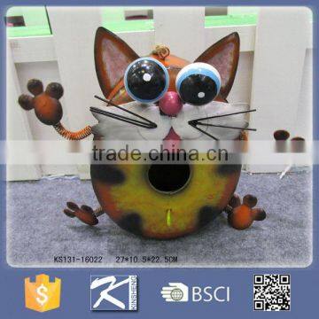 Metal Lovely Cat Ornaments for Garden Decoration