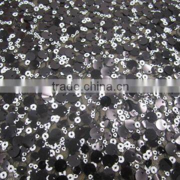 fashion poly mesh sequin embroidery fabric