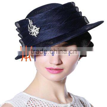 Church womens fashion new cheap wholesale sinamay young snowman hat