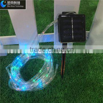 Solar panel outdoor led christmas meteor shower light solar power with transparent tube