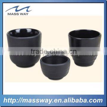 Bulk Fancy Unbreakable Black Safety Ceramic Melamine Cups photo-3