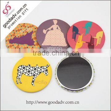 Sublimation printing tinplate fridge magnet with round shape