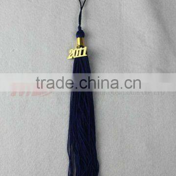 Kindergarten Single Color Graduation Tassel(Fringe) with 2013 Year Charm Navy