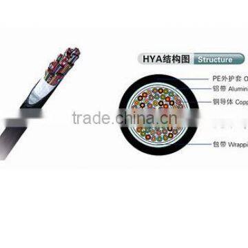 copper core,solid polyethylene insulated,aluminium shielded,polyethylene sheathed communication cable