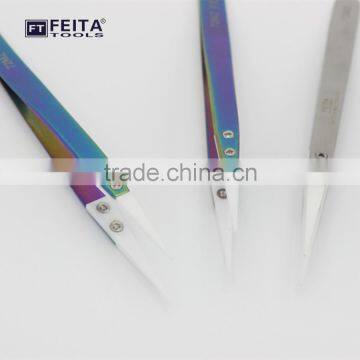 Colorful 72MZ Heat Resistant Ceramic White Tips Brucelles Tweezers for Computer Repair Tools photo-2
