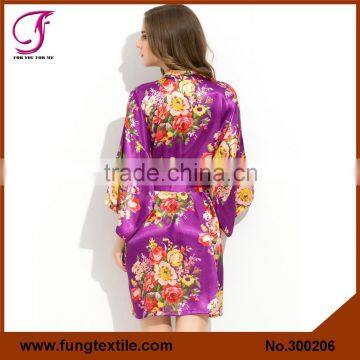 FUNG 3002 New Floral Silk Bridal Sleepwear