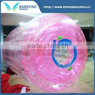 Good factory price pink inflatable water roller for water game