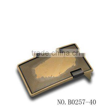 40m fashionable burnish brass finished plaque buckle