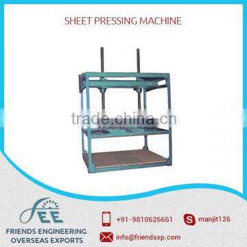 Sheet Pressing Machine Manufactured Using The Finest Raw Materials And Advanced Technology