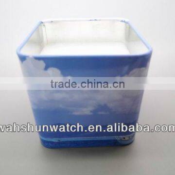 Square watch tin container/Square watch tin box/Square watch tin can