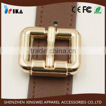 small square gold metal zinc alloy pin buckle for belt