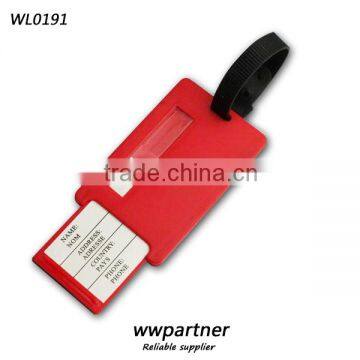 Hard plastic luggage tag blank for promotion