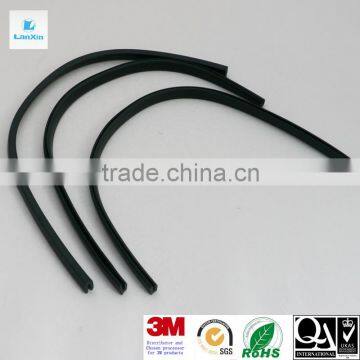 Black protective EPDM rubber extruded strip