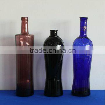 cobalt blue liquor bottle