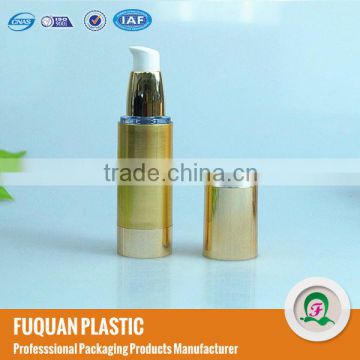 Gold reusable AS airless pump lotion bottles