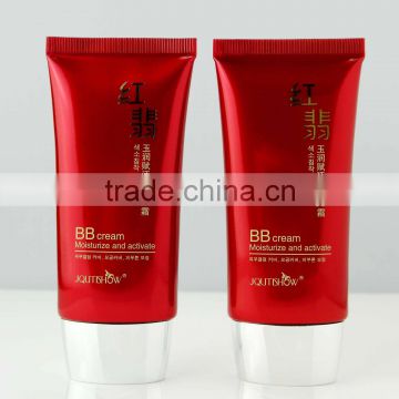 luxury cosmetic packaging red plastic tube