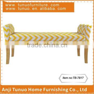 Bench&chaise&long Chair,Buttons on Seat,Rubber Wood Legs,Printed Fabric,TB-7817 photo-2